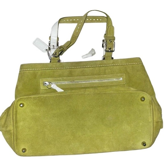 Coach Green and White Satchel - Picture 11 of 16
